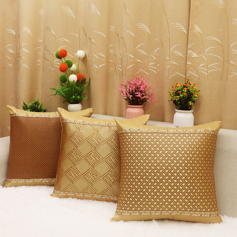 夏季冰丝双面抱枕套40x40不含芯图片