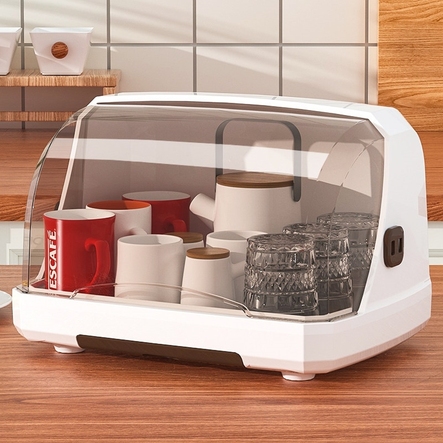 水杯防尘收纳盒大容量防尘璃杯茶杯托盘茶具咖啡马克杯收纳杯架,收纳整理,桌面收纳盒,淘宝优惠券,粉丝福利购,淘宝优惠卷