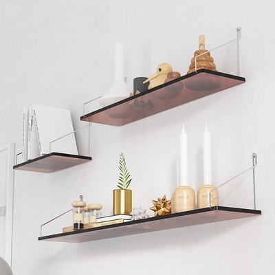 亚克力架子墙上免打孔墙面悬空置物架玩偶创意墙壁挂式墙面收纳架