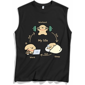 两2元 打底 男t恤纯棉训练运动健身背心男款 88vip商品小狗男士 无袖