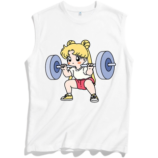 男t恤纯棉训练运动健身背心男款 无袖 打底 88vip商品美女男士 两2元