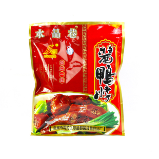 永州特产 零陵名泉水晶巷酱板鸭脖子 中辣 彩包500g/袋 送礼礼品