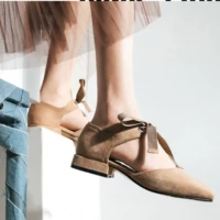 Giày đế bệt đế bệt đế bệt La Mã nữ phiên bản Hàn Quốc 2019 mới thấp với dép Baotou nữ mùa hè hoang dã - Sandal giày thể thao nam adidas