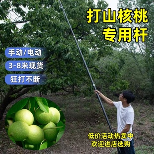 打山核桃专用杆子高碳钢采摘机器电动手动敲竿神器农用临安野生小
