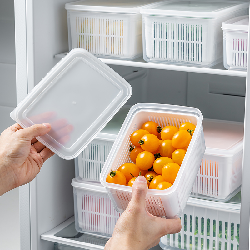 大容量冰箱专用食品级沥水保鲜盒