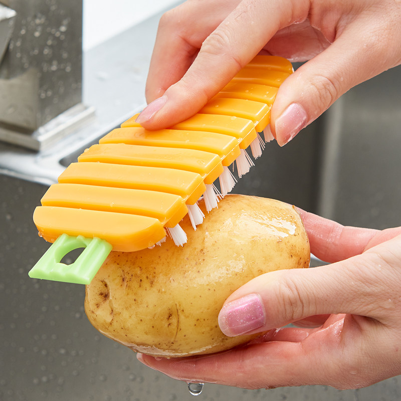 日本进口果蔬清洁刷可弯曲厨房洗菜洗水果刷山药土豆清洗去泥神器,家庭/个人清洁工具,厨房用刷,淘宝优惠券,粉丝福利购,淘宝优惠卷