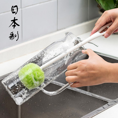 日本进口sanko加长柄水壶清洁刷