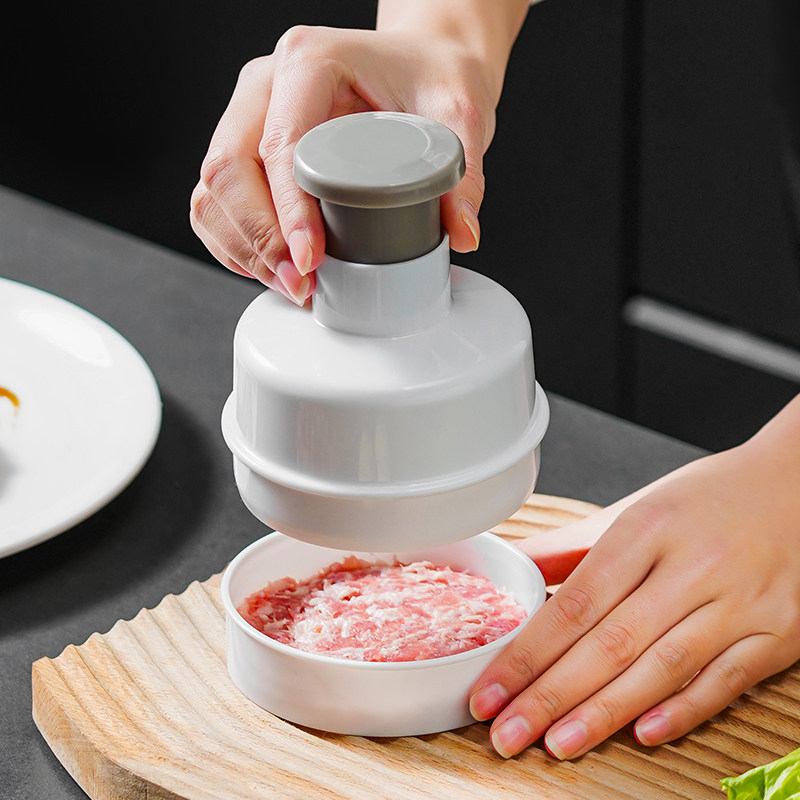 汉堡肉饼牛排圆形模具食品宝宝儿童辅食虾饼自制DIY模型压肉神器