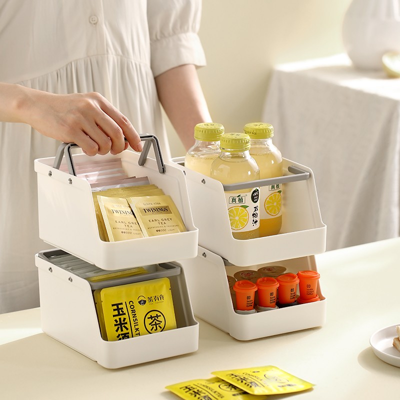 茶包收纳盒办公桌面杂物整理盒办公室茶水间胶囊速溶咖啡置物架