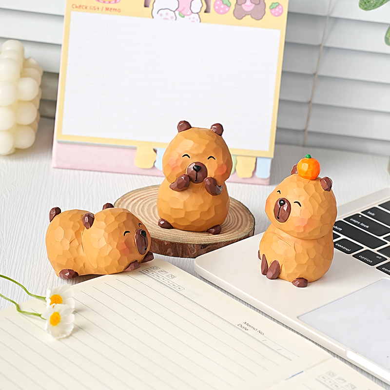 卡皮巴拉水豚桌面车载装饰摆件