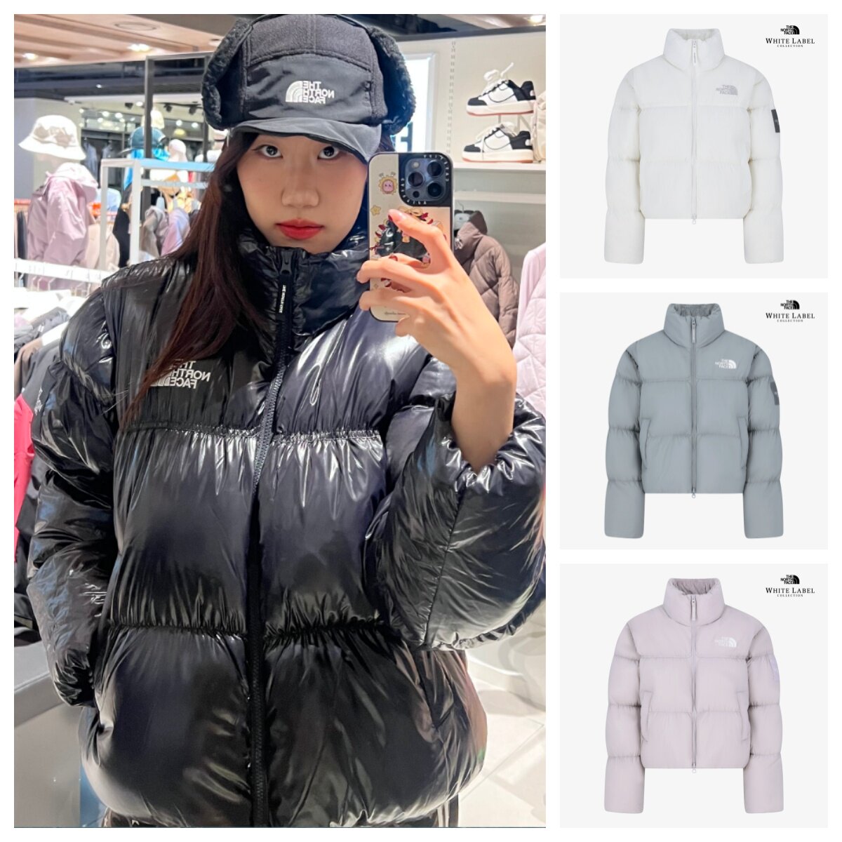 专柜正品韩国冬女短款保暖三格80绒羽绒服NJ1DR82