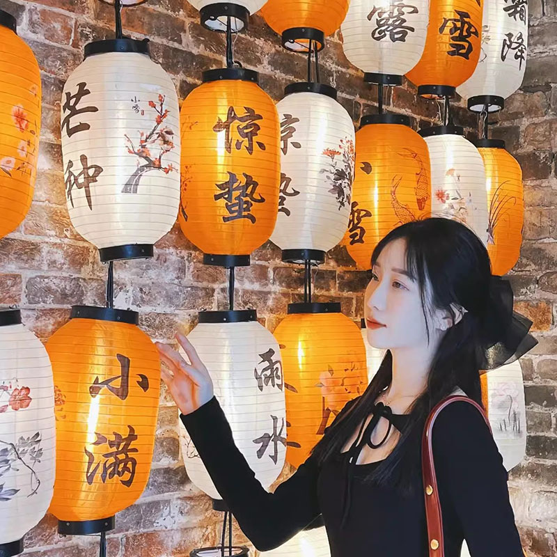 户外10寸灯笼喜艺拉丝灯笼发光图片