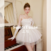SainteYunne上与 天鹅梦镜 原创蓬蓬短裙小礼服裙公主女夏LQ712