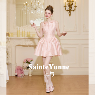 SainteYunne上与【巴黎美人】春夏法式优雅显瘦娃娃领连衣裙LQ910