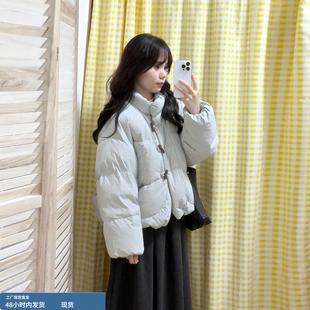 版型好白鸭绒羽绒服女冬季2025新款巨好看的小个子加厚面包服短款