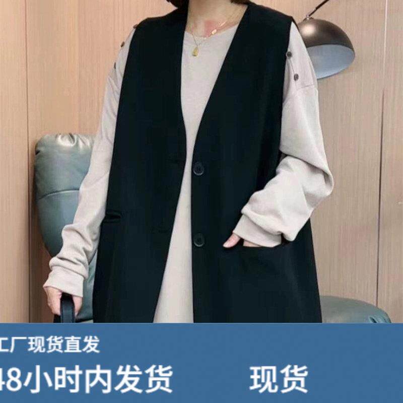 2025春秋新款韩版宽松休闲西装马甲外套女气质时尚背心坎肩马夹潮