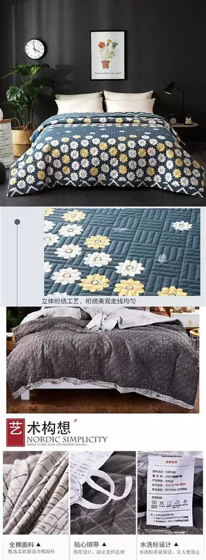 Chăn bông chăn bông quilting 1,5m1,8 đôi 2 m x2.3 chăn điều hòa mùa hè là sử dụng kép - Quilt Covers