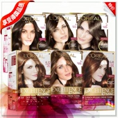 德国欧莱雅卓韵霜excellence染发膏深亚麻茶棕色蜜棕色焦糖棕色