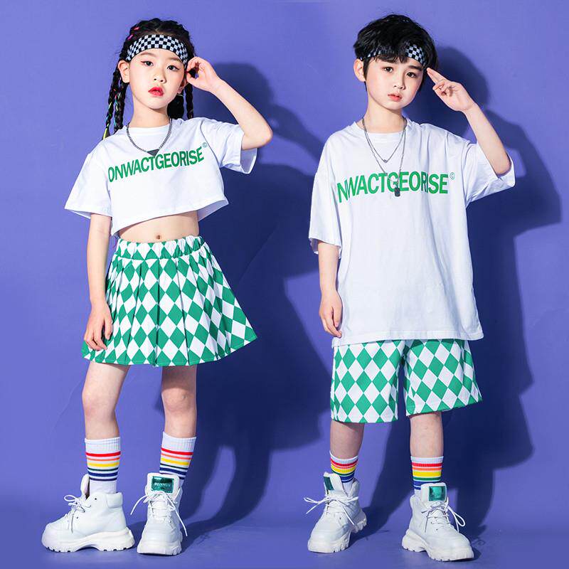 街舞儿童潮服六一小学生运动会服装hiphop女童爵士舞嘻哈男童套装