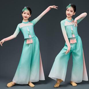 儿童民族舞蹈服装荷叶翩翩莲叶翩翩古典舞如梦令扇子舞套装演出服