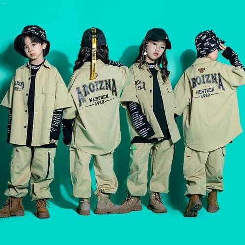 街舞儿童潮服hiphop炸街童装少儿潮牌服装嘻哈男女童套装表演服冬
