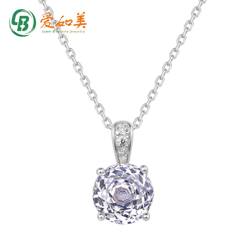 新款千禧玫瑰切吊坠锁骨链轻奢时尚S925银渡18K金PT950铂金项链