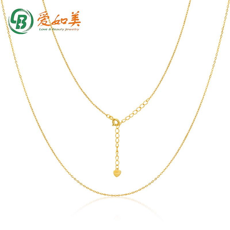 S925银镀18K金PT950铂金项链吊坠十字链女配链韩版调节链尾不掉色