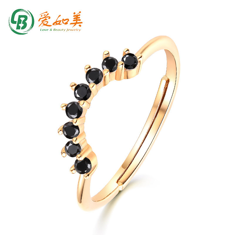 新品S925银渡18K金PT950铂金戒指女士时尚优雅可DIY组合手饰配饰