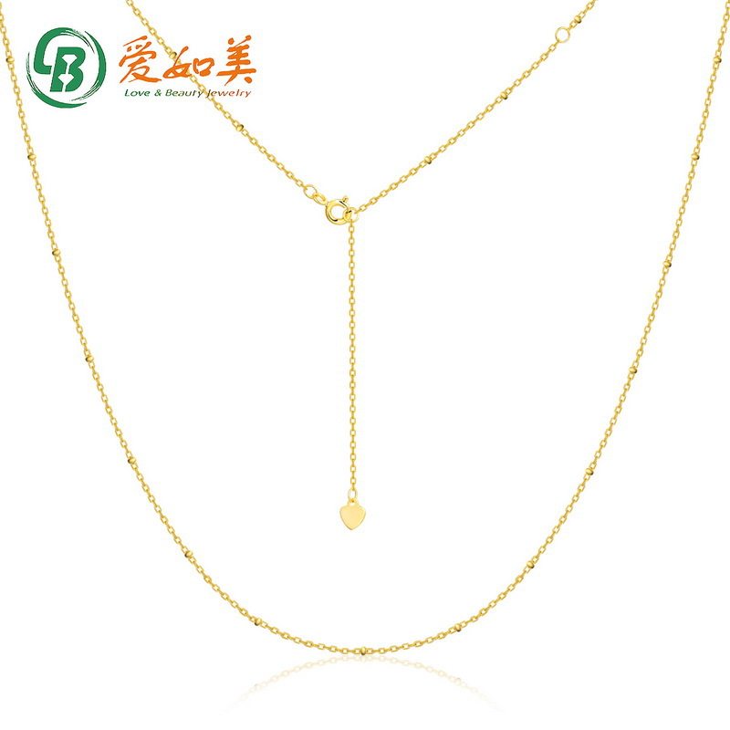 秋冬S925银渡18K金PT950铂金圆珠毛衣链三圈调节吊坠项饰时尚百搭