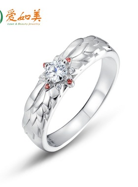 新款龙鳞凤羽情侣对戒小众设计S925银渡18K金PT950铂金莫桑钻戒指