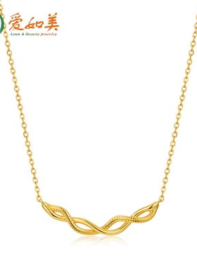 编织藤条几何S925银渡18K金PT950铂金项链女式小麻花森女银项链