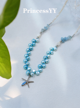 PrincessYY原创手作年轻人淡水珍珠天然串珠项链轻奢小众新款配饰