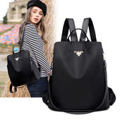 网红双肩包女士2024新款 韩版 防盗背包牛津布帆布旅行大容量书包