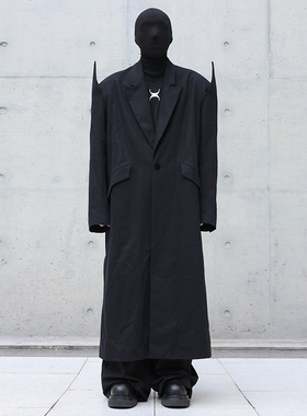 CHRYSOMALLON秋冬长款厚外套风衣潮流暗黑德古拉吸血鬼大衣opium