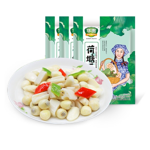 洪湖荷塘三宝450g*3袋嫩莲子米菱角米莲藕丁半成品家常菜湖北特产