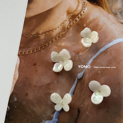 YOMOSTUDIO 四叶草蝴蝶毛衣纽扣树脂金属扣子针织开衫衬衫服装扣