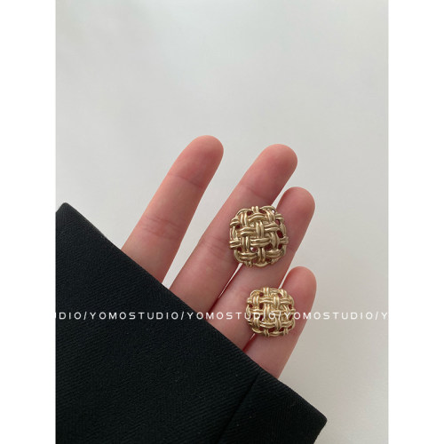 YOMO粗花呢金属外套纽扣