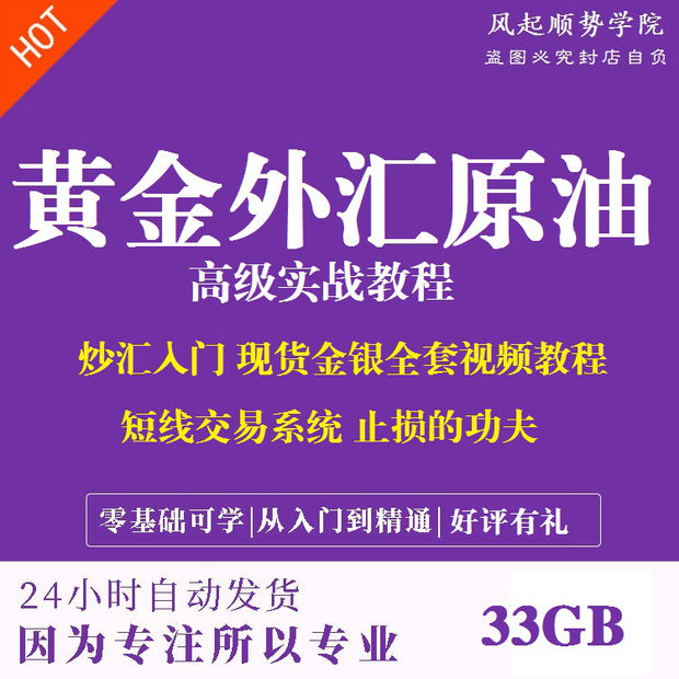 外汇交易视频教程从入门到精通现货黄金原油白银短线波浪理论课程 商务/设计服务 设计素材/源文件 原图主图