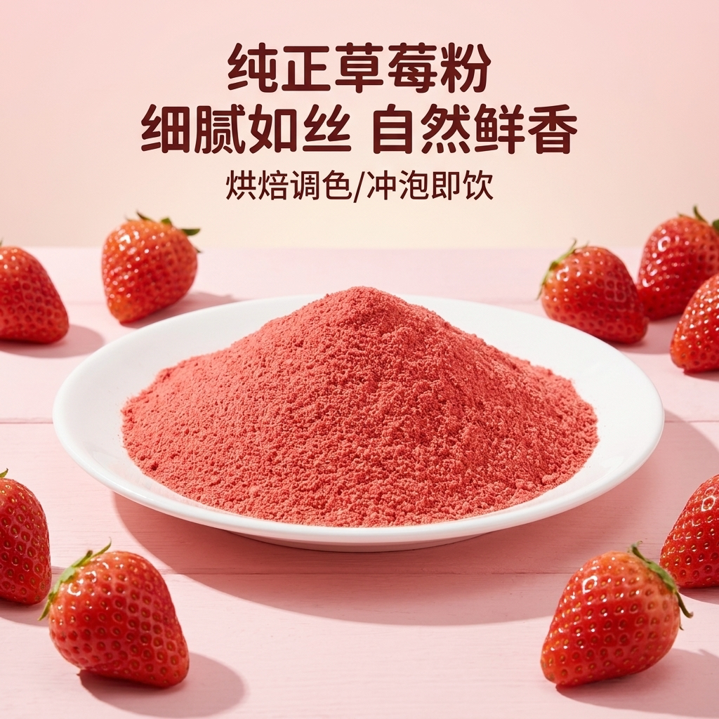 草莓粉 烘焙专用 果味粉蛋糕甜品装饰调色牛轧糖冰淇淋冲饮原料
