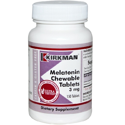 美国品牌Kirkman Labs 美乐通/褪黑素咀嚼片 3mg/150片