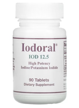 美国Optimox 碘/碘化钾Iodoral 90片 Lugol 碘 特惠