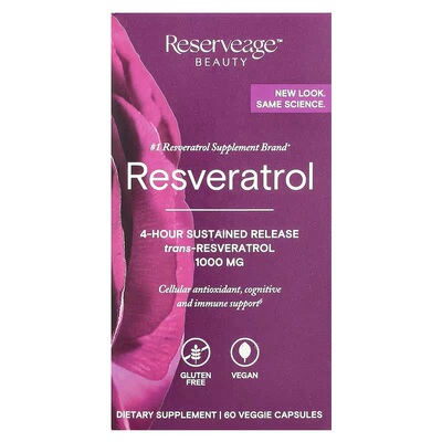 代购Reserveage Beauty 白藜芦醇/儿茶素/槲皮素 500mg/60粒