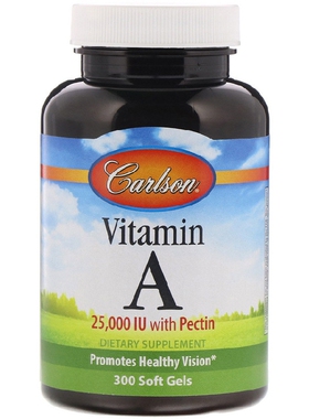 美国品牌Carlson Labs 维生素A 25000IU/300粒