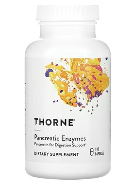代购Thorne Research 胰酶/淀粉酶/蛋白酶/脂肪酶 500毫克/80粒