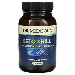 美国品牌Dr Mercola 生酮磷虾油/磷脂酰丝氨酸/DHA/胆碱 60粒