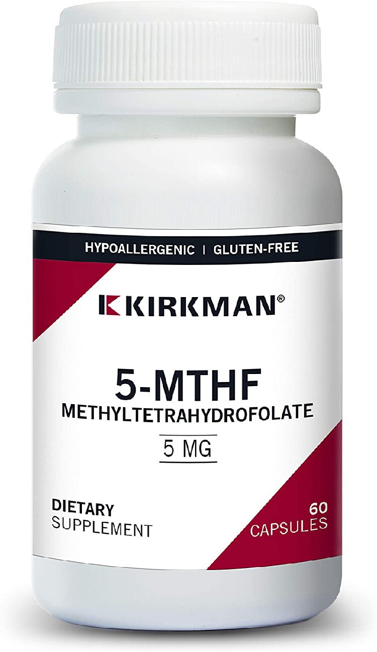 美国品牌Kirkman L-5-甲基四氢叶酸/5-MTHF 低致敏性 5mg/60粒