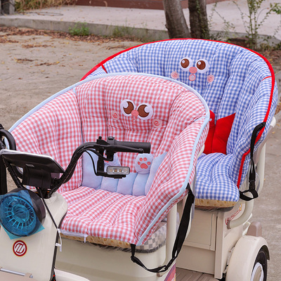 电动三轮车保暖毛绒椅子垫子后排