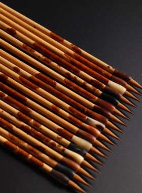 小众精品红湘妃纯元尾保证每一根底净花满专业书法小楷纯狼毫小楷