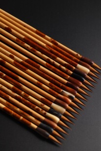 小众精品红湘妃纯元尾保证每一根底净花满专业书法小楷纯狼毫小楷