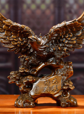 大展宏图老鹰摆件办公室桌面装饰品树脂工艺品家居客厅电视柜玄关